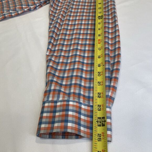 LL Bean Mens Tall Tattersall Orange Plaid Traditional Fit Button Down Outdoor XL - Picture 10 of 13